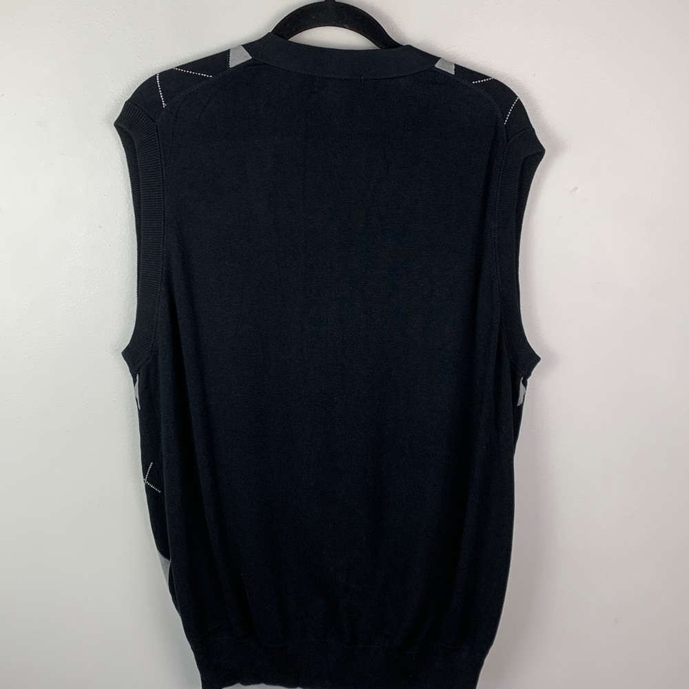 Paul Fredrick Argyle Button Up Vest - Picture 3 of 5